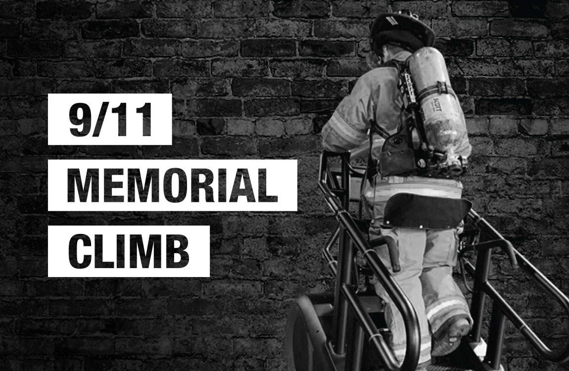 monochrome 9/11 memorial climb